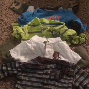5 long sleeve misc long sleeve 6-9 mos onesies